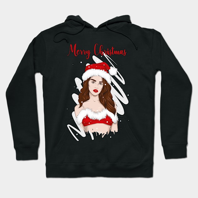 Christmas pinup girls Hoodie by MZeeDesigns